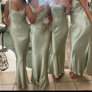 Meshki Mint Satin Dress